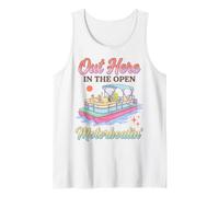 Pontoon Boat Motorboatin Out Here in The Open Lake Life Tank Top