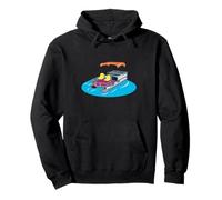 Pontoon Boat on a Lake Pullover Hoodie