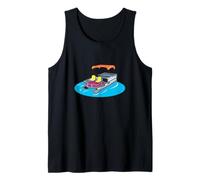 Pontoon Boat on a Lake Tank Top