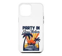 Pontoon Boat Party In Slow Motion Retro Sunset Lake Life Case for iPhone 12 Pro Max