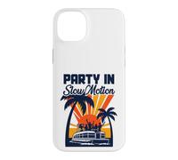 Pontoon Boat Party In Slow Motion Retro Sunset Lake Life Case for iPhone 14 Plus