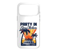 Pontoon Boat Party In Slow Motion Retro Sunset Lake Life Case for iPhone 17 Pro Max