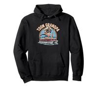 Pontoon Captain Grandpa Grandkids Lake Every Summer Toon Pullover Hoodie