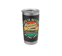 Pontoon Captain Life is Better At The Lake - Pontooning Stainless Steel Insulated Tumbler