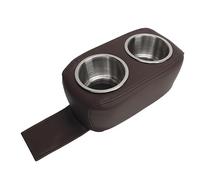 Pontoon Cup Holder Double Stainless Steel Drink Holder Portable Bottle Cup Holder for Boat Car RV Yacht Heavy Duty Sturdy Design with High Density Memory Sponge and PVC Material (Marrón)