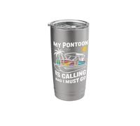 Pontoon My Pontoon is Calling and I Must Go Ship Stainless Steel Insulated Tumbler