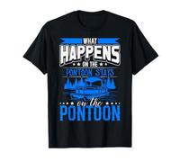 Pontoon Party Rules Design What Happens on The Pontoon T-Shirt