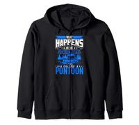 Pontoon Party Rules Design What happens on the pontoon Zip Hoodie