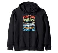 Pontoon Therapy Cheaper Than Counseling Boat Zip Hoodie