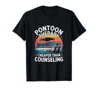 Pontoon Therapy Cheaper Than Counseling Boating T-Shirt