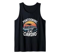 Pontooning is My Cardio Pontoon Boat Lake Life Tank Top