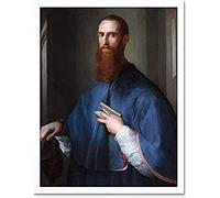 Pontormo Portrait Monsignor Of House Religious Painting Unframed Wall Art Print Poster Home Decor Premium