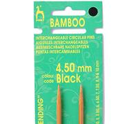 Pony Bamboo Circular Interchangeable Knitting Pin/Needle Shank - 4.5mm Black End
