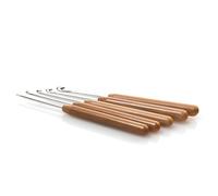Pony Luxe Crochet Hook Set - Smoothly Finished Aluminium Tips for Crocheting Projects, Bamboo, 2.00-4.00 mm - 5 Crochet Hooks