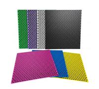 Pony Bead Board for Kandi Bracelets - Secure Brick Grid Tray & Organizer, Peyote Stitch Pattern, Bead Board for Jewelry Making & DIY Cuffs, Customizable Colors, 9" x 9.4" (Blue)