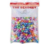 Pony Beads 6mmX9mm 900/Pkg-Pearl Multicolor