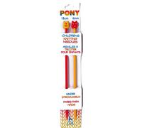 Pony Children's Plastic Knitting Pins/ Knitting Needles 18cm long - 4mm