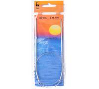 Pony Circular Fixed Classic Knitting Pins, Aluminium, Multi-Colour, 100 cm x 2.75 mm