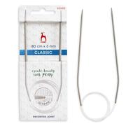 Pony Circular Fixed Classic Knitting Pins, Aluminium, Multi-Colour, 8 x 4 x 21 cm