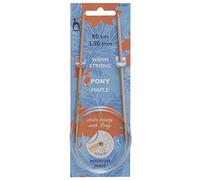 Pony Circular Maple Wood Fixed Knitting Pins - 80Cm x 3.50mm