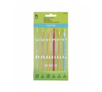 Pony HK ALU SET - Crochet Hook Set: Coloured Anodised Aluminium: 15cm: 2.50 - 6.00mm in Green Pony Green