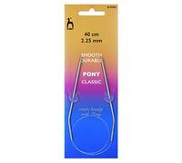 Pony Classic Circular Fixed Knitting Pins - 40Cm x 2.25mm, Grey