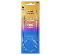 Pony Classic Circular Fixed Knitting Pins - 60Cm x 2.50mm, Grey
