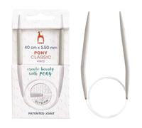 Pony Classic Circular Knitting Needles Aluminium 40cm 5.5mm - 1pc