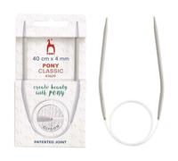 Pony Classic Circular Knitting Needles, Aluminium, 40cm x 4.00mm - 1 Piece