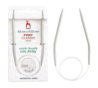 Pony Classic Circular Knitting Needles, Aluminium, 40cm x 4.50mm - 1 Piece