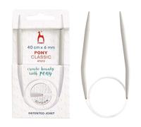 Pony Classic Circular kni. ndls Aluminium 40cm 6.00mm - 1pc