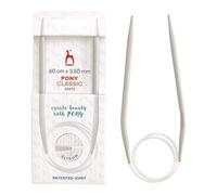 Pony Circular Knitting Needles Classic – Aluminium, 60 cm x 5.50 mm – 1 pc