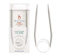 Pony Classic Circular Knitting Needles, Aluminium, 60cm x 6.00mm - 1 Piece