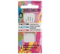 Pony Coded Eye Needles: Crewels 11, Metal, Multi-Colour