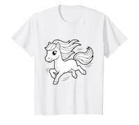 Pony Coloring Kids Tee Running Horse Color Own Toddler Gift T-Shirt