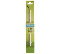 Pony Coloured: Crochet Hook: Plastic: 15cm x 6.00mm, Multicolor, 6mm
