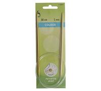 Pony Coloured: Knitting Pins: Circular: Anodised Aluminium: 80cm x 5.00mm, Multicolor, 5mm