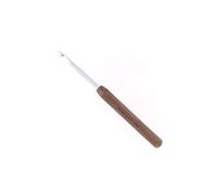 Hoooked Pony Crochet Hook Round Point 4.5 mm – Aluminium with Bamboo Handle 14 cm – Silver