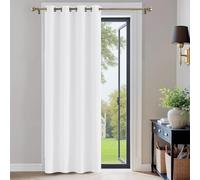 PONY DANCE 84 inch Drop Curtains - Door Curtain Blackout Thermal for Bedroom Window Treatment for Children's Room Decor Living Room, One Piece, Wide 52 - Long 84 Inch, Pure White