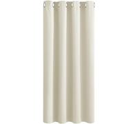 PONY DANCE Blackout Curtain with Eyelet, 1 Panel W140 x L180 cm(W55 x L71 inch), Light Beige