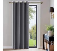 PONY DANCE Blackout Curtains with Eyelet, 1 Panel W140 x L220 cm(W55 x L87 inch), Grey