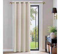 PONY DANCE Blackout Curtains with Eyelet, 1 Panel W140 x L220 cm(W55 x L87 inch), Light Beige