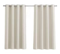 PONY DANCE Blackout Curtains with Eyelet, 2 Panels W140 x L245 cm(W55 x L96 inch), Light Beige