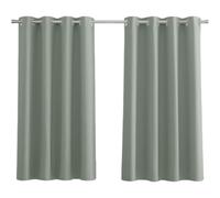 PONY DANCE Blackout Curtains with Eyelet, 2 Panels W140 x L245 cm(W55 x L96 inch), Sage Green