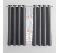 PONY DANCE Blackout Window Curtains for Bedroom - Room Darkening Thermal Privacy Curtain & Drapes for UV Protected Soundsproof Energy Saving Panels for Living Room, 2 Pcs, W 55" x L 57", Grey