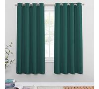 PONY DANCE Christmas Blackout Curtains, Dark Green, 2 Panels, 55 x 69 Inch