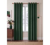 PONY DANCE Eyelet Blackout Velvet Curtains, 52x84, Dark Green, 2 Panels | Thermal Insulated Curtains for Living Room Bedroom, Room Darkening Noise Reducing Privacy Drapes, Luxury Decor, 84 Inch Drop