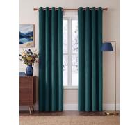 PONY DANCE Eyelet Blackout Velvet Curtains, 52x84, Peacock Blue, 2 Panels | Thermal Insulated Curtains for Living Room Bedroom, Room Darkening Noise Reducing Privacy Drapes, Luxury Decor, 84 Inch Drop