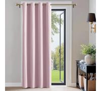 PONY DANCE Pink Girls Bedroom Curtain - Nursery Decor Thermal Single Door Panel for Window Treatment/Room Darkening & Energy Saving, 1 Piece, 52-inch by 84-inch, Pink