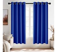 PONY DANCE Royal Blue Boy's Bedroom Curtains - Eyelet Blackout Light Blocking Curtains for Living Room Room Darkening & Noise Reduce Drapes for Nursery, 2 Pieces, W 46 Inch by D 72 Inch